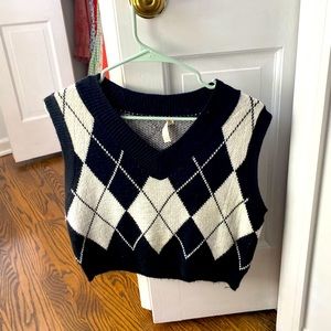 Shein sweater vest. Argyle pattern.